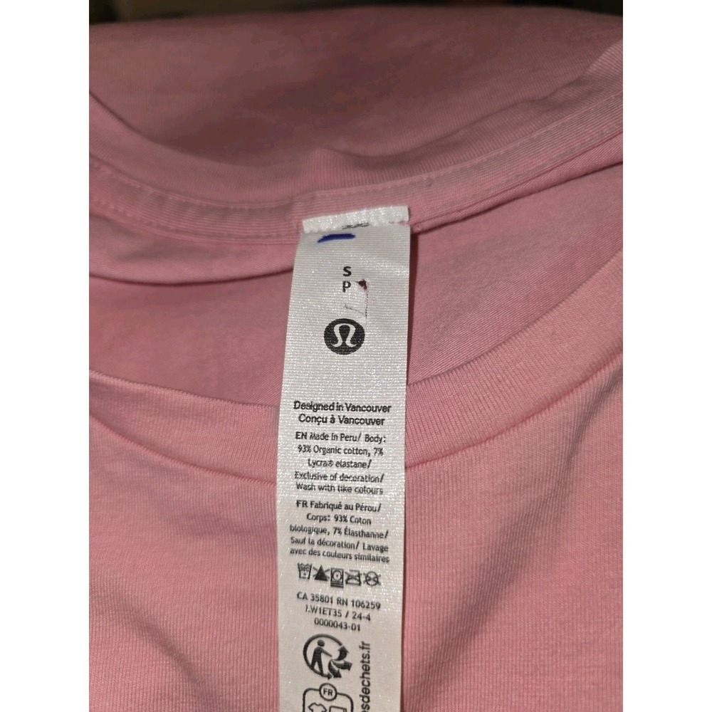 Lululemon Womens T-Shirt Size S Pink. NWT Lagonlook, Cottagecore, Y2K, Beachy, - Picture 4 of 7